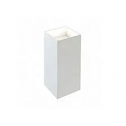Applique Da Esterno Moderna Tower Alluminio E Vetro Bianco Led 6,6W 3000K