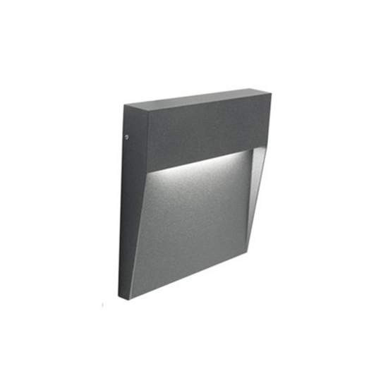 Segnapasso Moderno Geo Square Alluminio Grafite 3W Led 3000K 98154/16