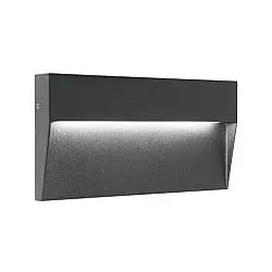 Segnapasso Rettangolare Moderno Geo Alluminio Grafite 6W Led 3000K