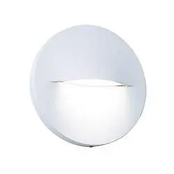 Segnapasso Tondo Moderno Open Alluminio Bianco 3W Led 3000K