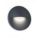 Segnapasso Tondo Moderno Open Alluminio Grafite 3W Led 3000K 98201/16