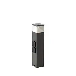 Paletto Basso Moderno Diamond Con Prese Alluminio Grafite 12W Led 3000K