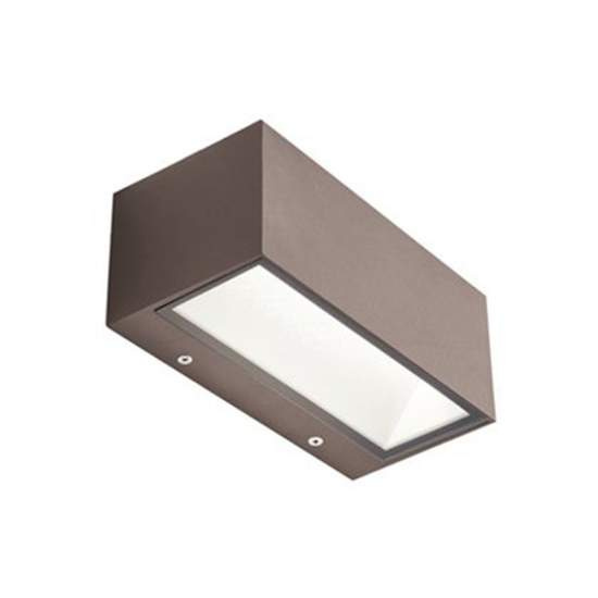 Applique Da Esterno Media Biemissione Box Alluminio Caffè 12W Led 3000K 98590/27