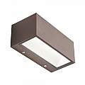 Applique Da Esterno Grande Biemissione Box Alluminio Caffè 20W Led 3000K 98591/27