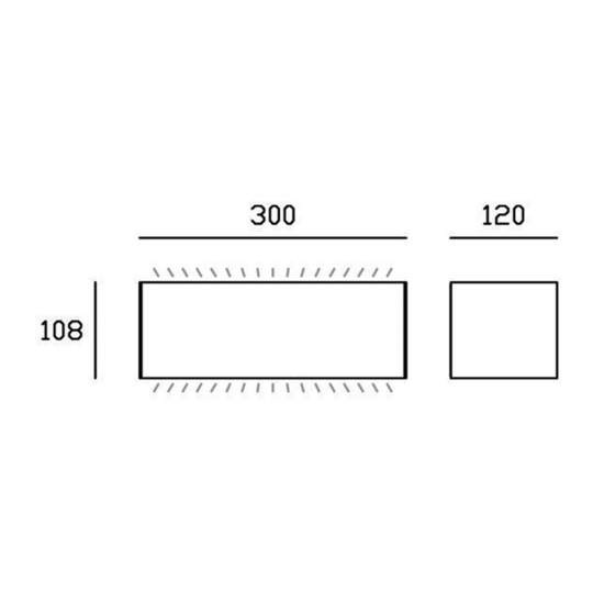 Applique Da Esterno Maxi Biemissione Box Alluminio Grafite 40W Led 3000K 98592/16