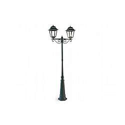 Palo Da Esterno Contemporaneo H307,5Cm Mito Alluminio E Vetro Nero 2 Luci E27 Palo Da Esterno Contemporaneo H307,5Cm Mito Alluminio E Vetro Nero 2 Luci E27