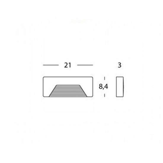 Applique Da Esterno Moderna Trend Materie Platiche E Grigio Led 3W 4000K 99120/72