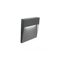 Segnapasso Moderno Geo Square Alluminio Grafite 3W Led 4000K