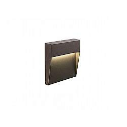 Applique Esterno Moderna Geo Square Alluminio E Termoplastica Caffè Led 3W 4000K Applique Esterno Moderna Geo Square Alluminio E Termoplastica Caffè Led 3W 4000K