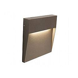 Applique Esterno Moderna Geo Square Alluminio E Termoplastica Caffè Led 6W 4000K Applique Esterno Moderna Geo Square Alluminio E Termoplastica Caffè Led 6W 4000K