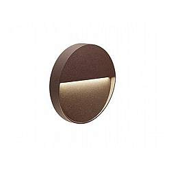 Applique Da Esterno Geo Round Alluminio E Termoplastica Caffè Led 3W 4000K Applique Da Esterno Geo Round Alluminio E Termoplastica Caffè Led 3W 4000K
