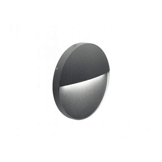 Segnapasso Moderno Geo Round Alluminio Grafite 6W Led 4000K 99157/16
