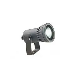 Faretto Orientabile Da Esterno Moderno Gun Alluminio E Vetro Grigio Led 6W 4000K