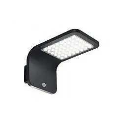 Applique Solare Moderna Street Alluminio E Termoplastica Nero Led 3W 4000K