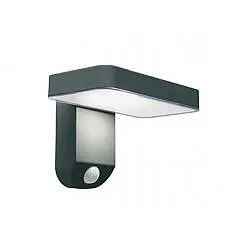 Applique Da Esterno Contemporanea Solare Termoplastica E Grigio Led 4,5W 4000K