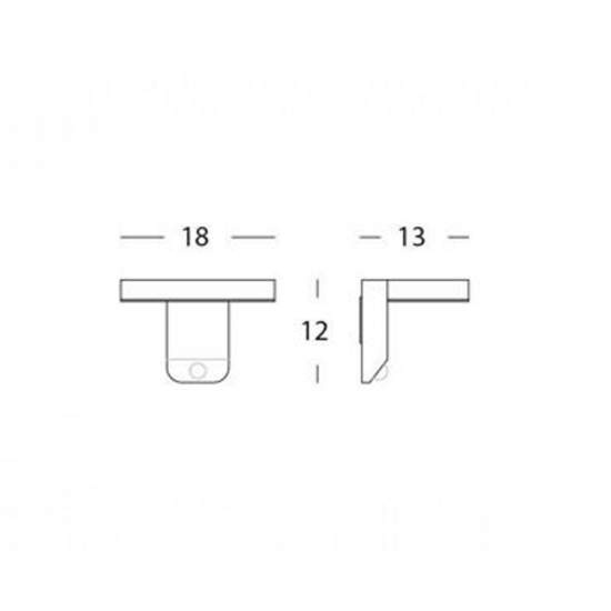 Applique Da Esterno Contemporanea Solare Termoplastica E Grigio Led 4,5W 4000K 99169/16
