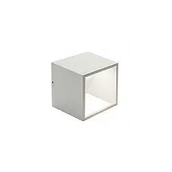 Applique Da Esterno Moderna Niko Alluminio E Vetro Bianco Led 9W 4000K