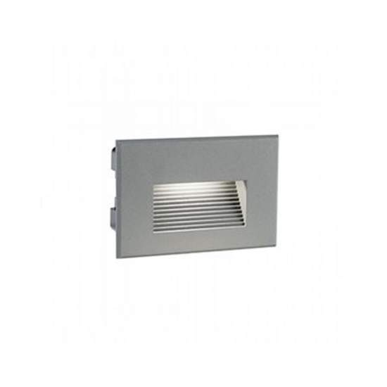 Segnapasso Dente Da Esterno Moderno Spina Alluminio E Vetro Grigio Led 3W 4000K 99192/16