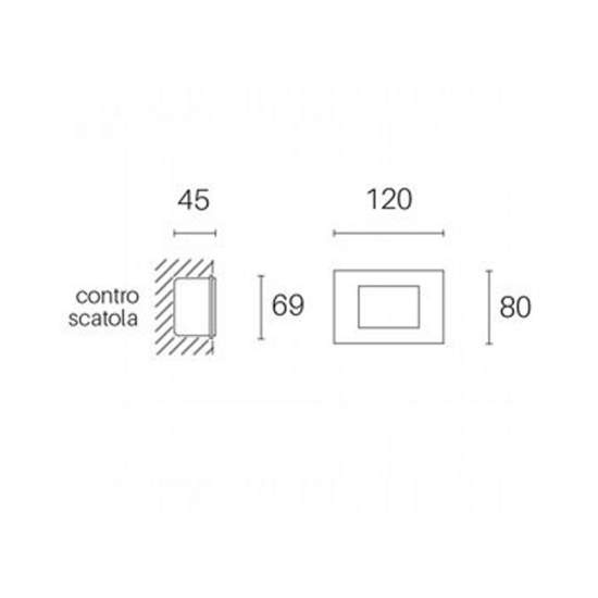Segnapasso Da Esterno Moderno Spina Alluminio E Vetro Bianco Led 3W 4000K 99193/02