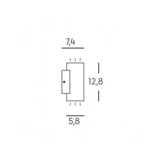 Applique Da Esterno Moderna Sino Alluminio E Vetro Bianco Led 3+3W 4000K 99195/02