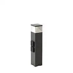 Paletto Basso Moderno Diamond Con Prese Alluminio Grafite 12W Led 4000K