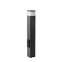 Paletto Alto Moderno Diamond Con Prese Alluminio Grafite 12W Led 400K