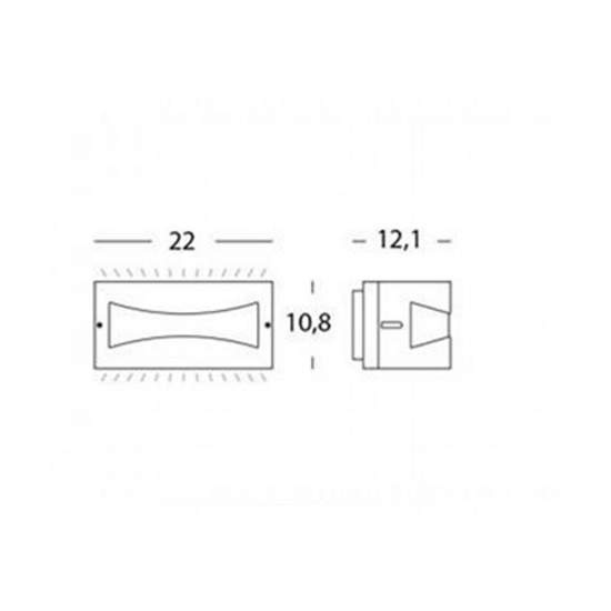 Applique Da Esterno Moderna Tibet Alluminio E Termoplastica Caffè Led 10W 4000K 99475/27