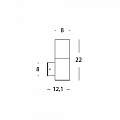 Applique Da Esterno Moderna Kube Alluminio E Termoplastica Bianco Led 7W 4000K 99484/02