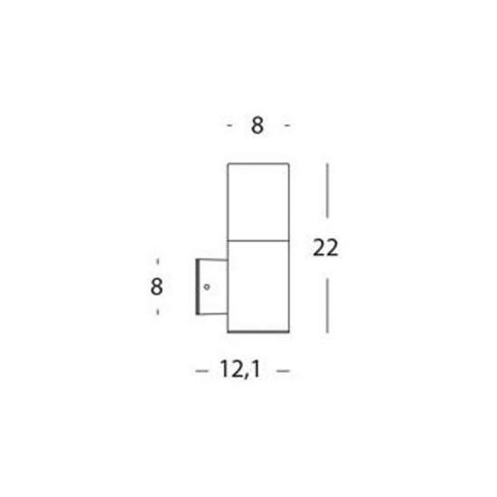 Applique Da Esterno Moderna Kube Alluminio E Termoplastica Bianco Led 7W 4000K 99484/02