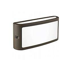 Applique Da Esterno Moderna Screen Alluminio E Termoplastica Caffè Led 10W 4000K Applique Da Esterno Moderna Screen Alluminio E Termoplastica Caffè Led 10W 4000K