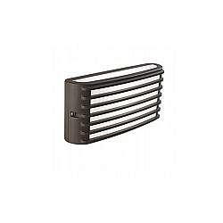 Applique Da Esterno Moderna Grid Alluminio E Termoplastica Caffè Led 10W 4000K Applique Da Esterno Moderna Grid Alluminio E Termoplastica Caffè Led 10W 4000K