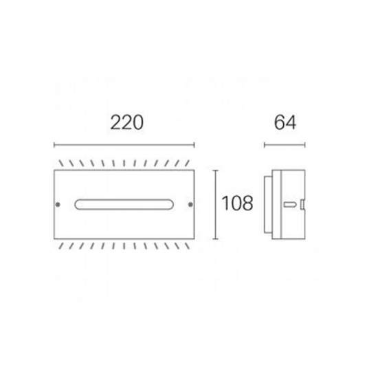 Applique Da Esterno Moderna Post Alluminio E Termoplastica Bianco Led 10W 4000K 99502/02