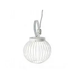 Lampada A Sospensione Da Esterno Moderna Cage Alluminio E Termoplastica Bianco Led 20W 4000K