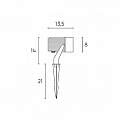 Faretto Da Esterno Moderno Tube Alluminio E Vetro Grigio Led 12W 4000K 99579/16