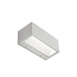 Applique Da Esterno Contemporanea Box Alluminio E Vetro Bianco Led 12W 4000K Applique Da Esterno Contemporanea Box Alluminio E Vetro Bianco Led 12W 4000K