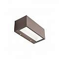 Applique Da Esterno Contemporanea Box Alluminio E Vetro Caffè Led 12W 4000K 99582/27