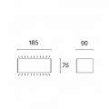 Applique Da Esterno Contemporanea Box Alluminio E Vetro Caffè Led 12W 4000K 99582/27
