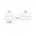 Applique Da Esterno Moderna Plaza Alluminio E Vetro Bianco Led 16W 4000K 99588/02