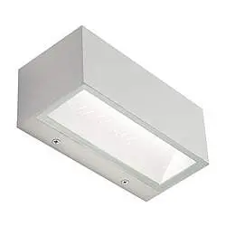 Applique Da Esterno Grande Biemissione Box Alluminio Bianco 20W Led 4000K