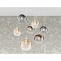 Sospensione Contemp Big Eclipse Metallo Bianco Vetro Mix 7 Luci E27 | Lampadari e Sospensioni | Luce Art Shop Sospensione Contemp Big Eclipse Metallo Bianco Vetro Mix 7 Luci E27 | Top Light