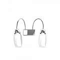 Applique Contemp Arco Feeling Net Metallo Cromo Vetro Trasparente 2 Luci G9 1011_A2-A
