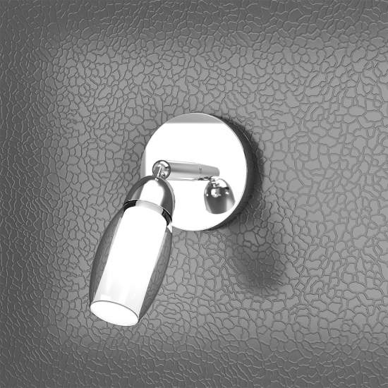 Applique Contemporanea Feeling Net Metallo Cromo Vetro Trasparente 1 Luce G9 1011_F1-A