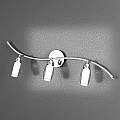 Applique Contemporanea Feeling Net Metallo Cromo Vetro Trasparente 3 Luci G9 1011_F3-A