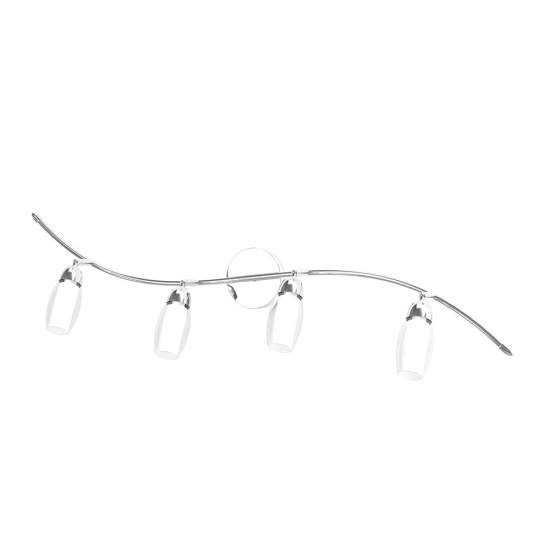Applique Contemporanea Feeling Net Metallo Cromo Vetro Trasparente 4 Luci G9 1011_F4-A