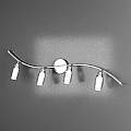 Applique Contemporanea Feeling Net Metallo Cromo Vetro Trasparente 4 Luci G9 1011_F4-A