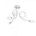 Plafoniera Contemporanea Feeling Net Metallo Cromo Vetro Trasparente 3 Luci G9 1011_PL3-A