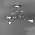 Plafoniera Contemporanea Feeling Net Metallo Cromo Vetro Trasparente 3 Luci G9 1011_PL3-A