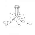 Plafoniera Contemporanea Feeling Net Metallo Cromo Vetro Trasparente 5 Luci G9 1011_PL5-A