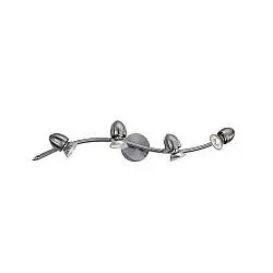 Applique Moderna Two Penny Metallo Nichel Satinato 4 Luci Gu10