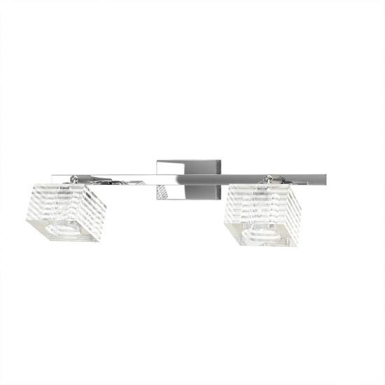 Applique Contemporanea Metropolitan Metallo Cromo Vetro Trasparente 2 Luci G9 1047_F2